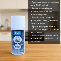 Colorante en spray de color plata - 100 ml