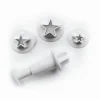 Cortadores para fondant en forma de estrella - 0,7-1,0-1,2cm