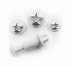 Cortadores para fondant en forma de estrella - 0,7-1,0-1,2cm