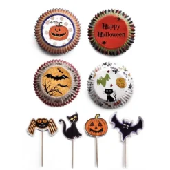 Cápsulas cupcake y banderitas Halloween