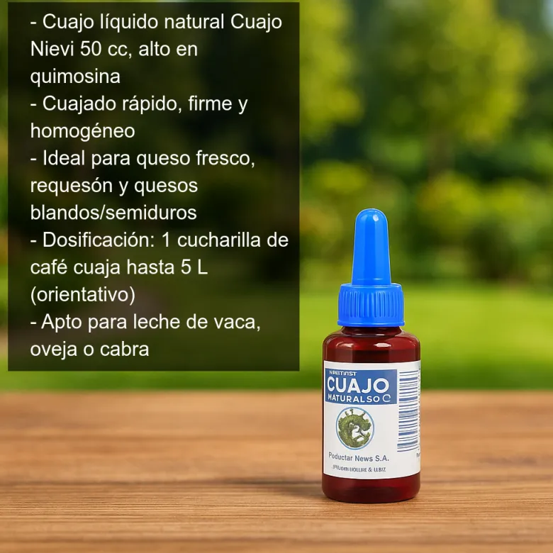 Cuajo líquido natural - 50 cc