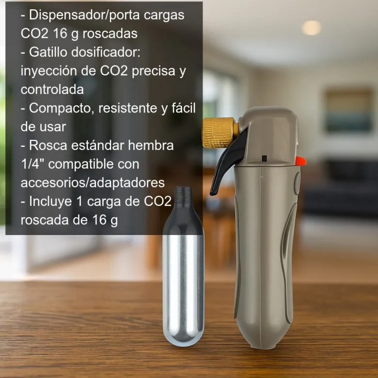 Dispensador de gas - para cargas de 16g