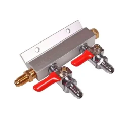 Distribuidor de gas doble con llaves