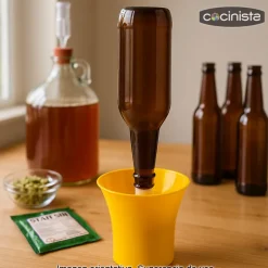 Enjuagador de botellas amarillo