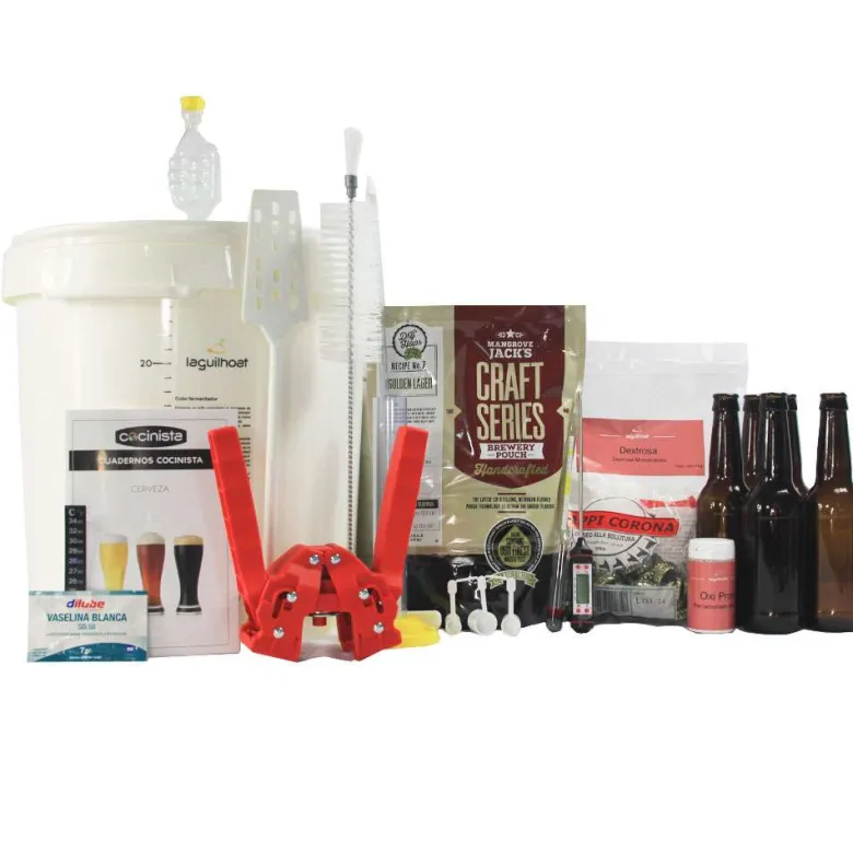 Equipo de luxe con malta y botellas