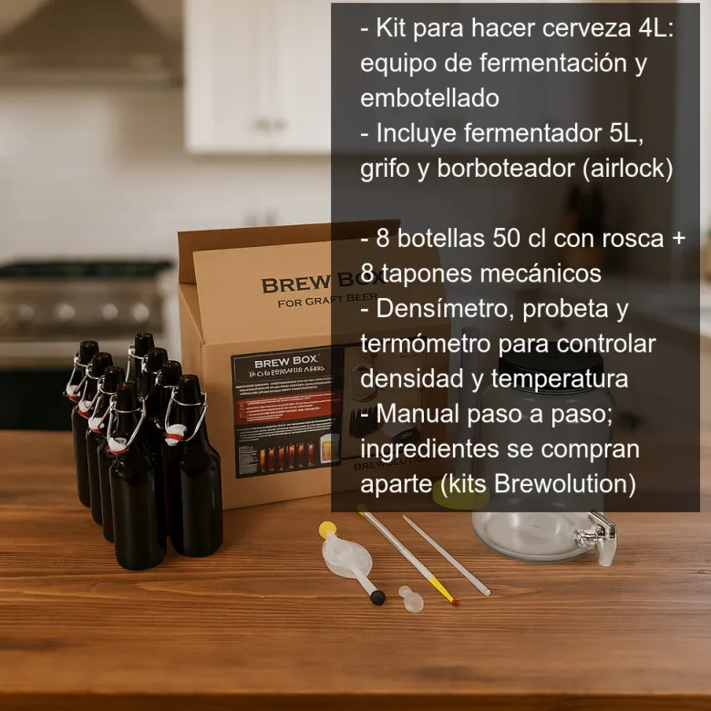 Equipo para hacer cerveza - 4 litros