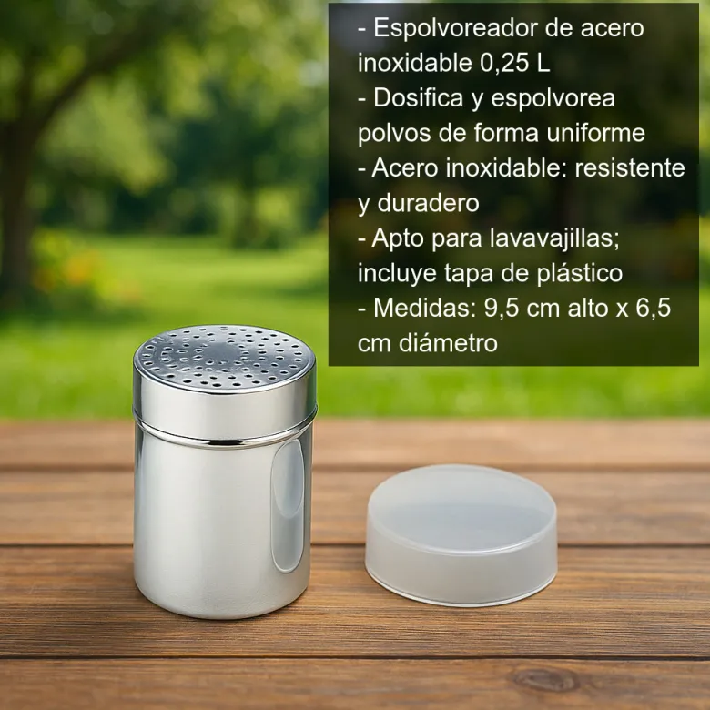 Espolvoreador inox - 0.25L