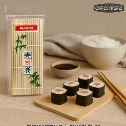 Esterilla de bambú para sushi - 21x24cm
