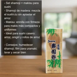 Esterilla y espátula para sushi