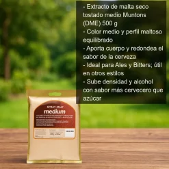 Extracto de malta seco tostado medio - 500g