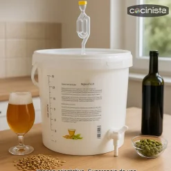 Fermentador con grifo y borboteador - 17l