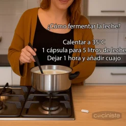 Fermentos mesófilos y termófilos para queso - 5 cápsulas