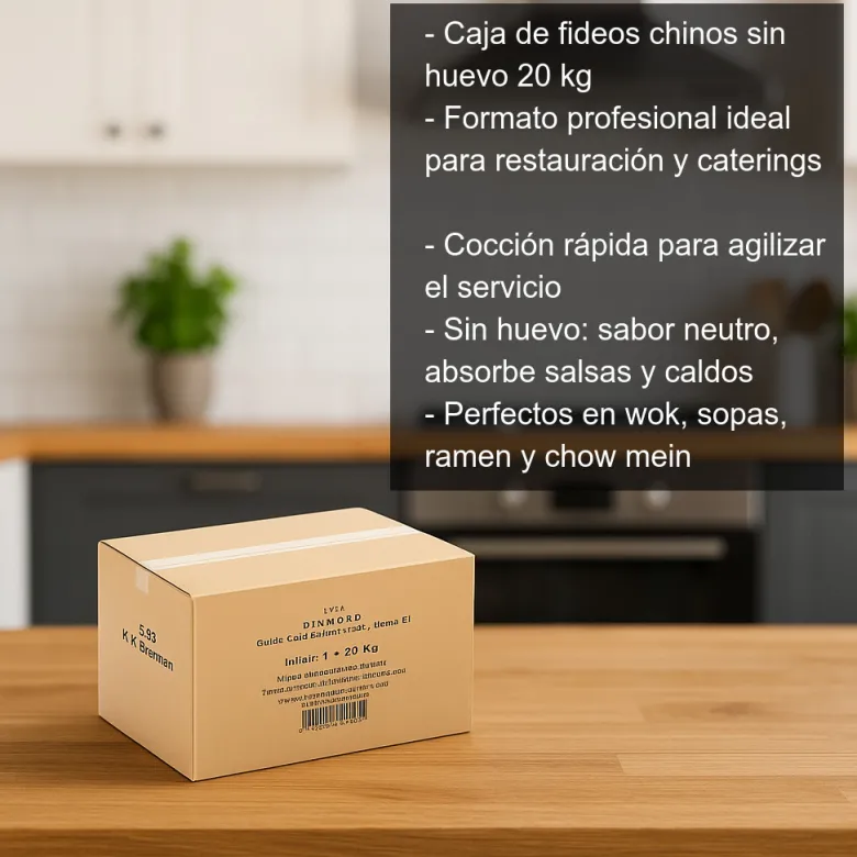Fideos chinos sin huevo - 20kg
