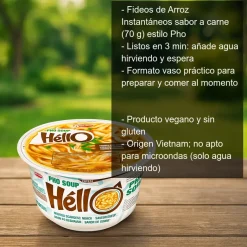 Fideos de arroz instantáneo sabor a carne - 70g
