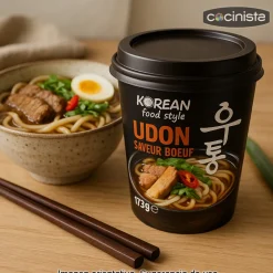 Fideos udon precocidos sabor a carne - 173g