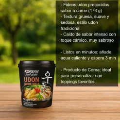 Fideos udon precocidos sabor a carne - 173g