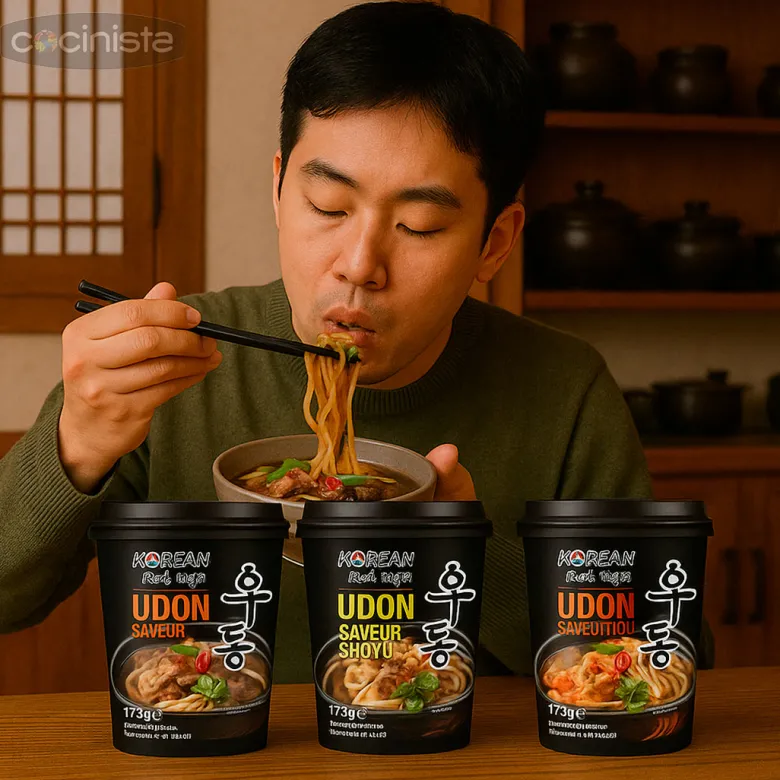 Fideos udon precocidos sabor a kimchi - 173g