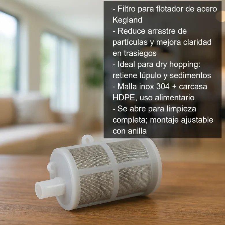 Filtro para flotador de acero