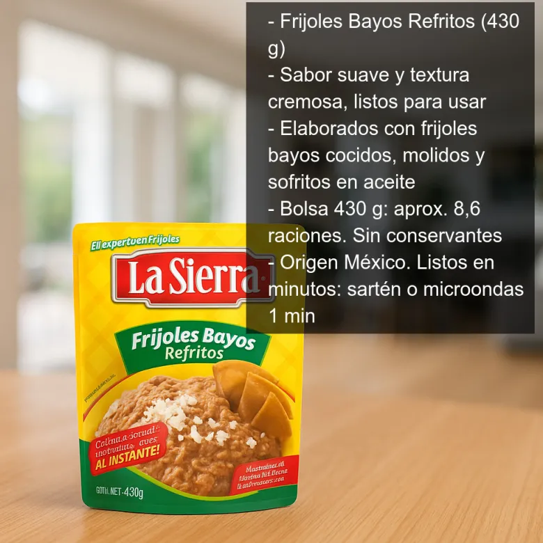 Frijoles Bayos Refritos - 430g
