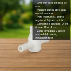 Grifo con llave de paso - 8 / 4 mm