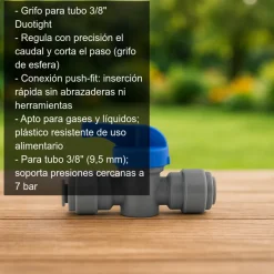 Grifo para tubo de 3/8