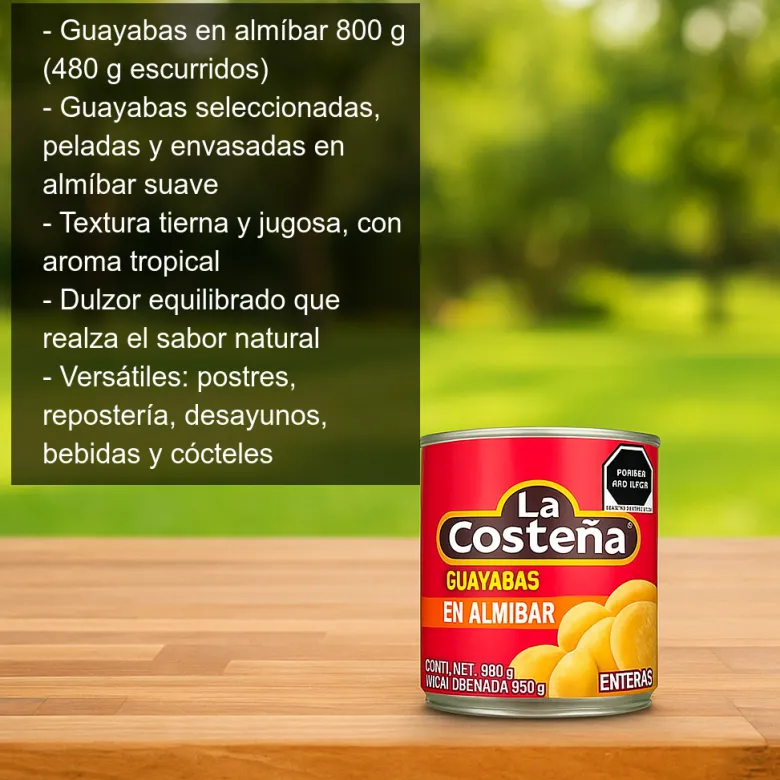 Guayabas en almíbar - 800g