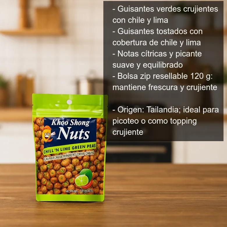 Guisantes verdes con chile y lima - 120g
