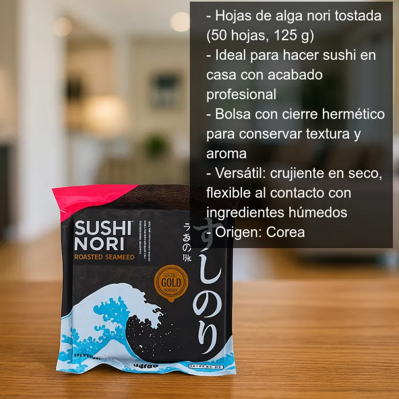 Hojas de alga nori - 50 uds