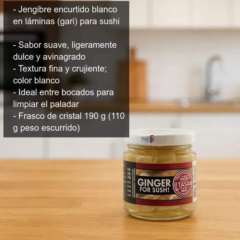 Jengibre encurtido blanco - 190g