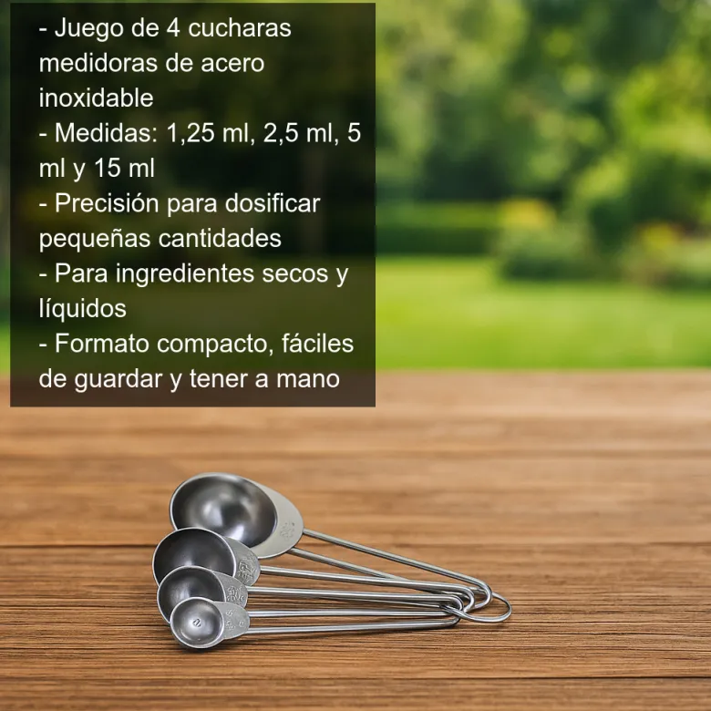 Juego de 4 cucharas medidoras