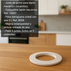 Junta para tapón mecánico damajuana 5 L - 5 uds