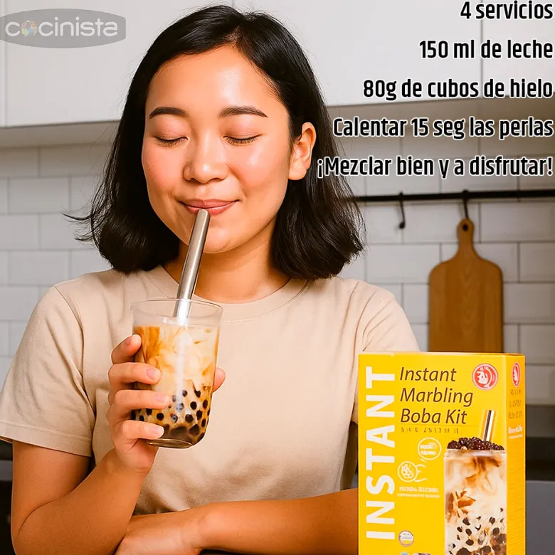 Kit Bubble Tea Azúcar Moreno (Té de burbujas) - 4 servicios