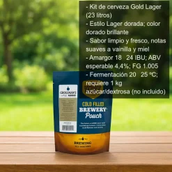 Kit cerveza Gold Lager - 23 litros