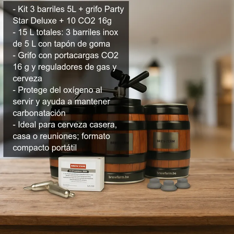 Kit de barriles mini y dispensador