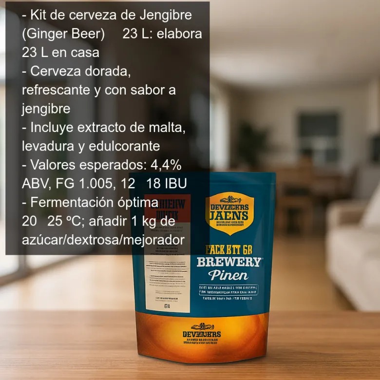 Kit de cerveza de Jengibre - 23 L