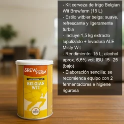 Kit de cerveza de trigo Belgian Wit - 15l