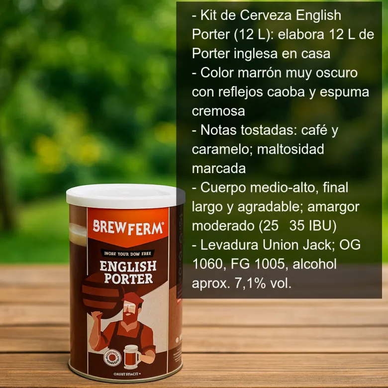 Kit de Cerveza English Porter - 12 L