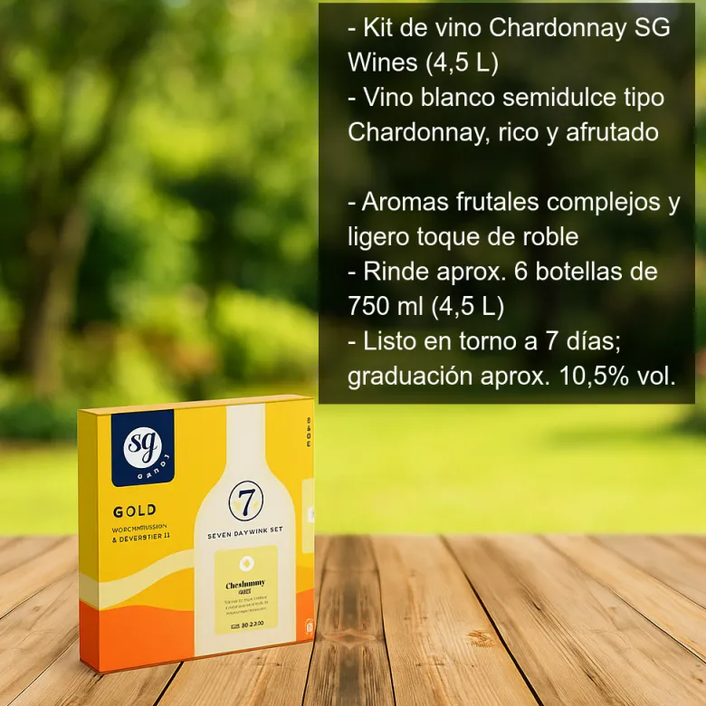 Kit de vino Chardonay - 4.5 Litros