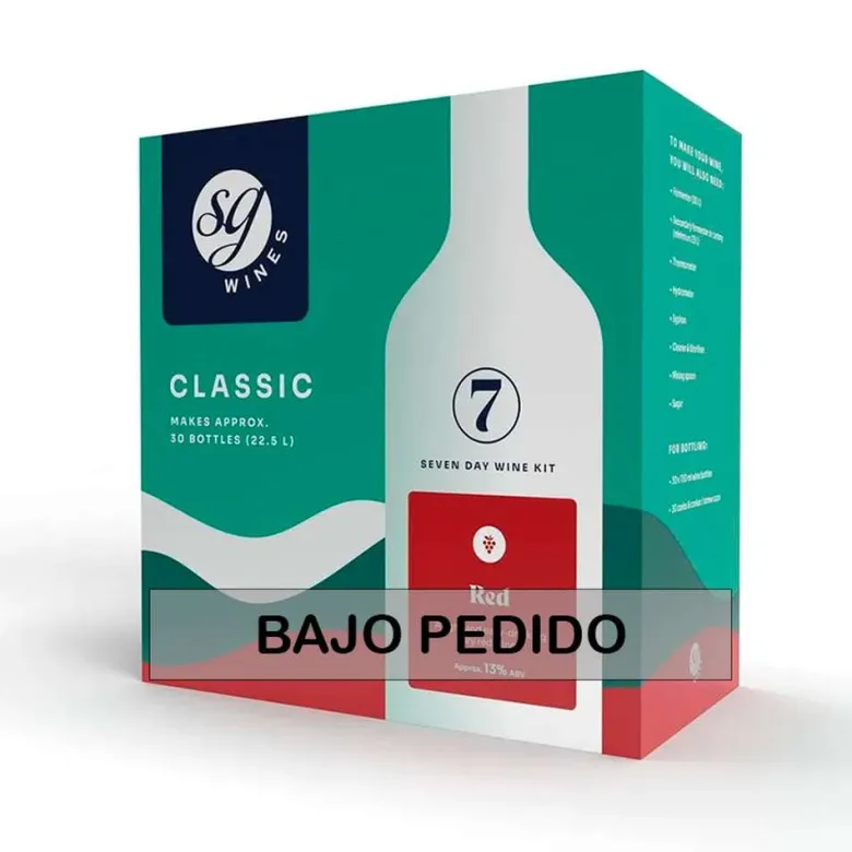 Kit de vino tinto - 22.5 Litros