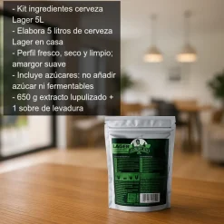 Kit ingredientes para cerveza Lager - 5 litros