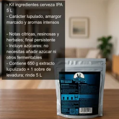 Kit ingredientes para cerveza IPA - 5 litros