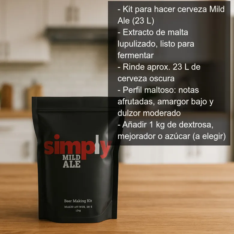 Kit para hacer cerveza Mild Ale - 23 L