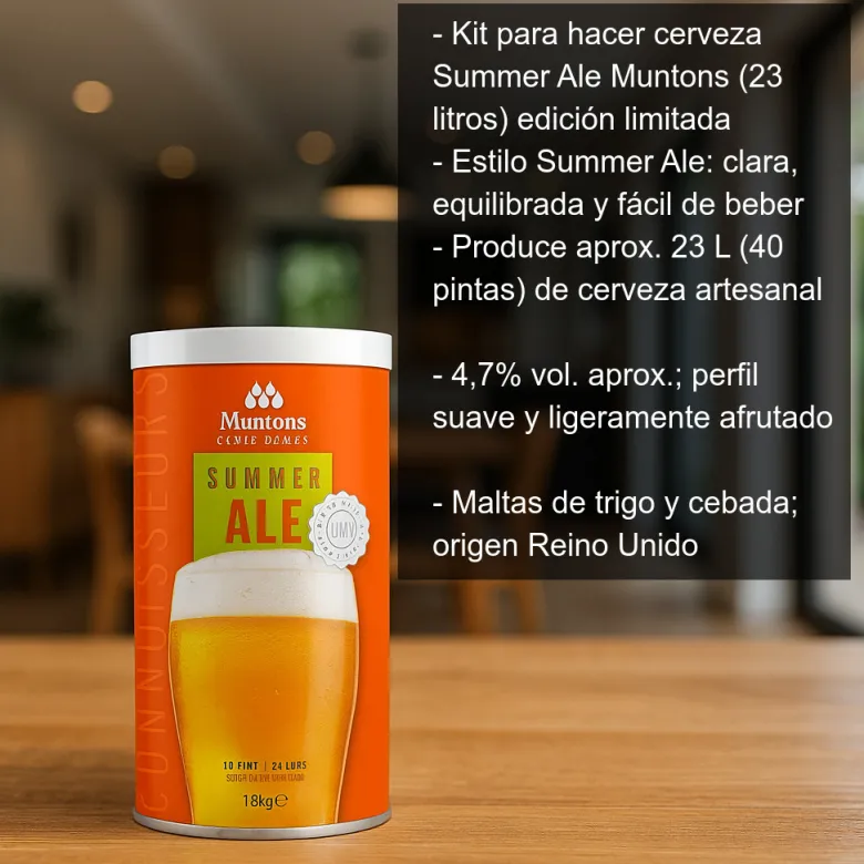 Kit para hacer cerveza Summer Ale - 23 litros
