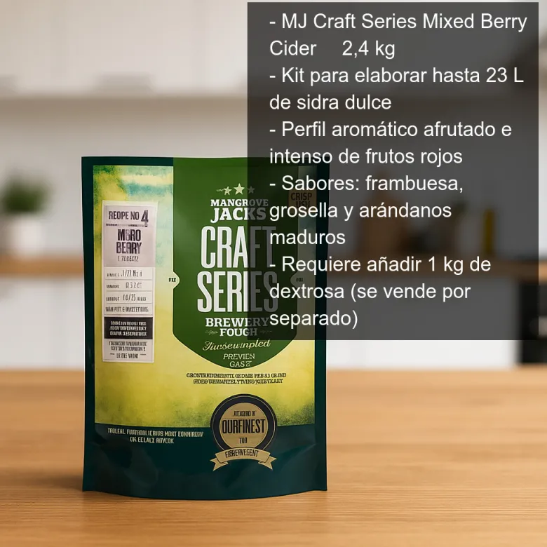 Kit para hacer sidra de frutos rojos variados - 23l