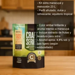 Kit para hacer sidra de maracuyá y melocotón - 23 l