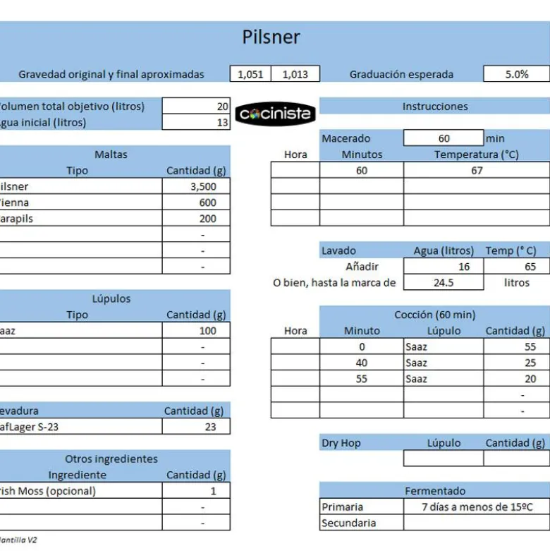 Kit todo grano Pilsner - Malta entera