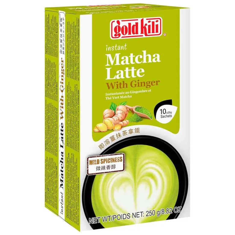 Latte de matcha con jengibre instantáneo - 10x25g
