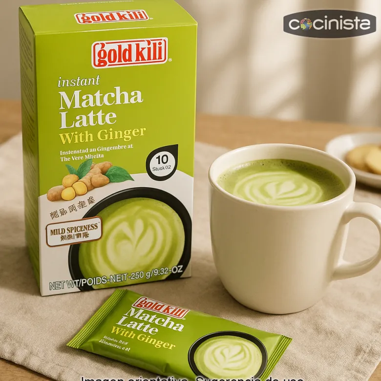Latte de matcha con jengibre instantáneo - 10x25g