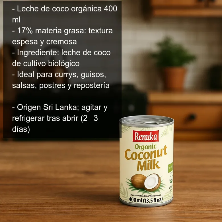 Leche de coco orgánica - 400ml