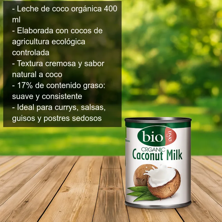 Leche de coco orgánico - 400ml